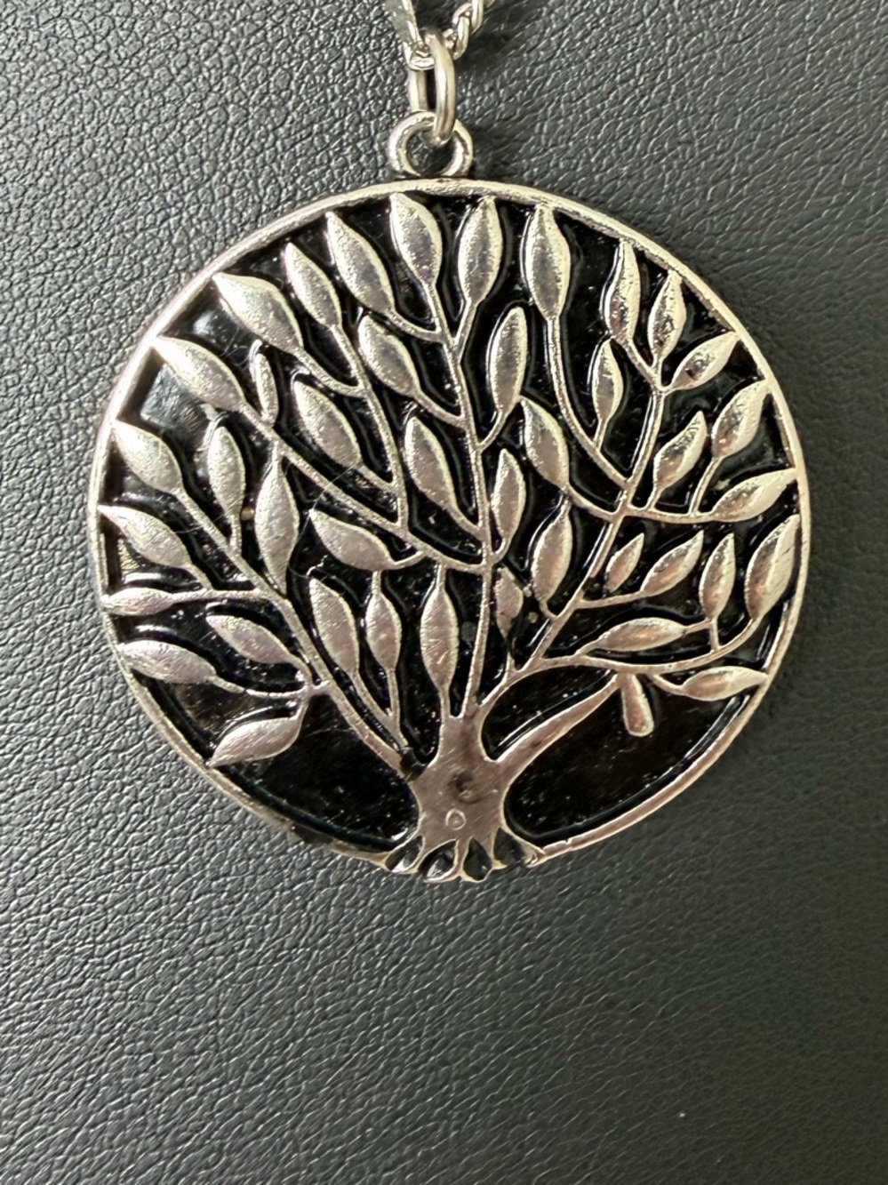 Tree of Life Silver Tone Pendant Adjustable Necklace 20” - 23” - Picture 3 of 9